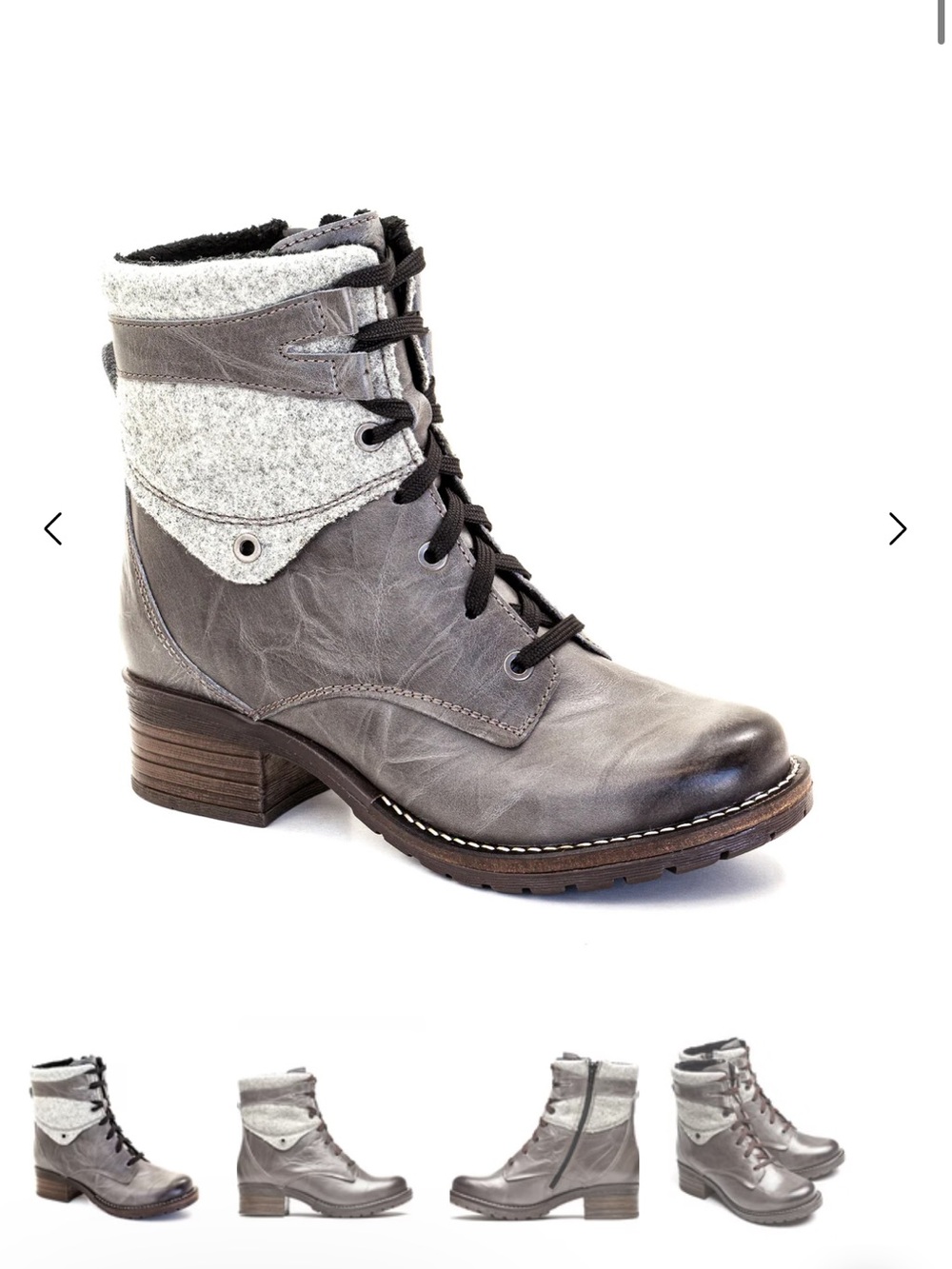 Dromedaris Kara Leather & Burel Wool Boot